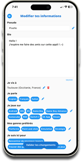 Aperçu de l'application PlayShift